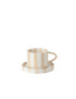 Tasse & sous-tasse à rayures