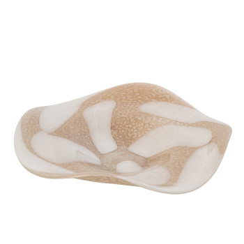 Plat art déco beige