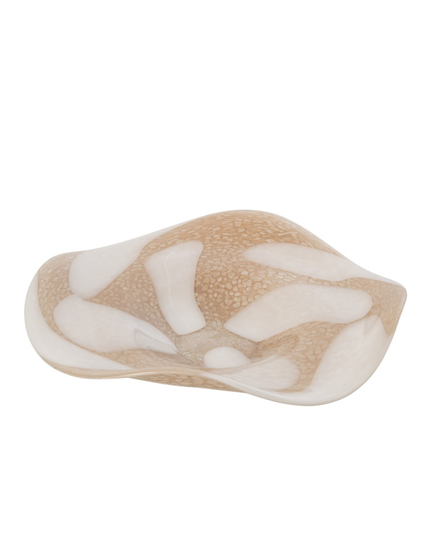 Plat art déco beige