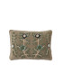 Coussin velours fleurs