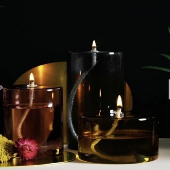 Lampe à huile couleur - cylindrique