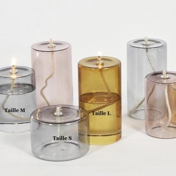 Lampe à huile couleur - cylindrique