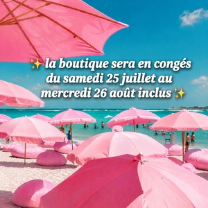 🌴Dernière journée shopping avant les vacances! Je vous attends ce vendredi 24 juillet de 10h à 12h & de 14h30 à 18h30🛍️

☀️Aujourd’hui c’est votre ultime chance de venir profiter des dernières soldes ensuite je baisserai le rideau de la boutique & du site internet !😁
A mon tour de faire une pause & de recharger les batteries pour vous retrouver en pleine forme! 🌞

📆 Réouverture prévue le jeudi 27 août 

Merci à toutes mes clientes & clients pour leur fidélité !Bel été à vous 🌴☀️ À très vite 🤩
Audrey