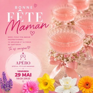 ✨ APÉRO SHOPPING – SPÉCIAL FÊTE DES MÈRES ✨

🌸Parce qu’elle mérite un moment rien qu’à elle! 💕

👉 Vendredi 29 Mai de 18h30 à 20h30🍸🎉

📍Chez @staging_alive 

💌 Venez avec une copine, vos copines, votre fille… votre bonne humeur… et pourquoi pas la carte bleue de votre mari 🙈🤣

Au programme :🛍️ Shopping, surprises 🎁, 🥂 Bulles & 🍬 Douceurs! 

🎁 Une jolie attention spéciale Maman dès 50€ d’achat
🎟️ Tombola avec 3 jolis lots à remporter !

⚠️Places limitées !!! Pour une meilleure organisation, merci de me préciser si vous serez présentes et combien vous serez !🌷

Je vous attends nombreuses ! 🤩✨
Alors à très vite 💕

#fetedesmères #happymothersday #goodvib #conceptstores #stagingalive 😎