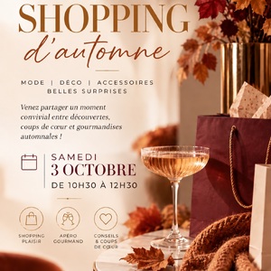 🤎Une jolie parenthèse d’automne 🍂

👉 une matinée rien que pour vous pour découvrir les nouveautés, dénicher vos coups de cœur & profiter d’un moment convivial autour d’un verre & de quelques gourmandises! 🥂🤎

✨ Shopping, papotages & petites surprises…🎁

La parfaite parenthèse d’automne à partager entre copines où pas 😂 🍂🥂 

📍de 10h30 à 12h30 place du Lac! 

#aperoshopping #apero #shopping #rentrée #stagingalive 😎